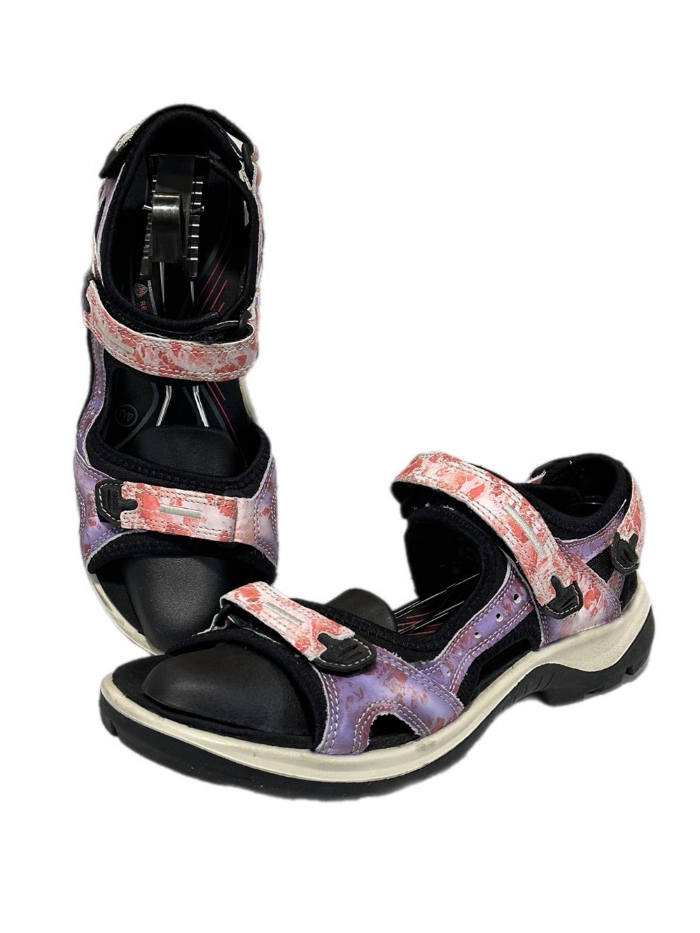 ECCO Offroad Women's Nubuck Yucatan Walking Outdoor Sandal Pink Purple Size 40 - Picture 2 of 12